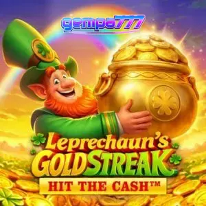 Tampilan visual slot Leprechaun’s Gold Streak Hit The Cash dengan tema Irlandia